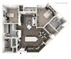 Two Bedroom Two Bath Floorplan